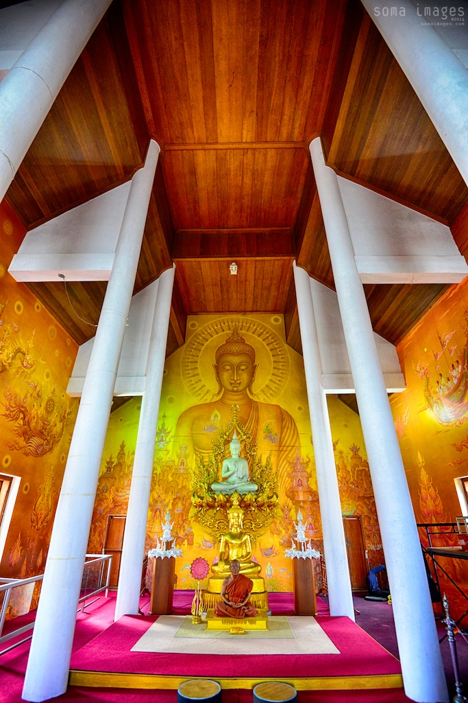 Inside Wat Rong Khun, the White Temple in Chiang Rai, Thailand